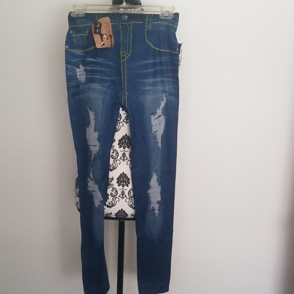 JEAN PATTERNED LEGGINGS